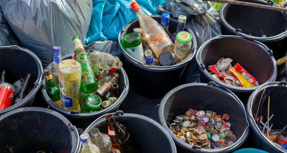 Recycling Cans Bottles Money